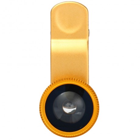 LQ - 180 UNIVERSAL 180 DEGREE CLIP-ON PHOTO FISHEYE LENS (GOLDEN)