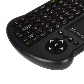 S501 MINI 2.4GHZ WIRELESS QWERTY KEYBOARD AIR MOUSE COMBO (BLACK, RUSSIAN VERSION)