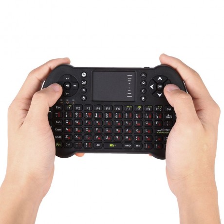 S501 MINI 2.4GHZ WIRELESS QWERTY KEYBOARD AIR MOUSE COMBO (BLACK, RUSSIAN VERSION)