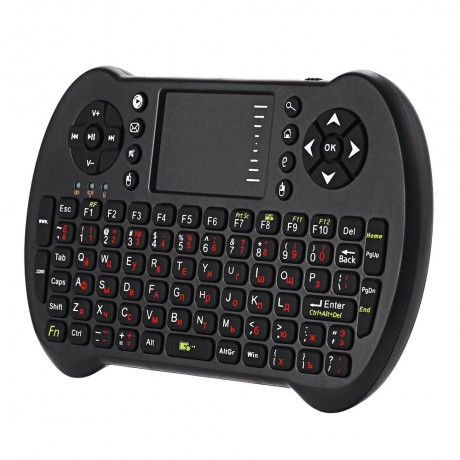 S501 MINI 2.4GHZ WIRELESS QWERTY KEYBOARD AIR MOUSE COMBO (BLACK, RUSSIAN VERSION)