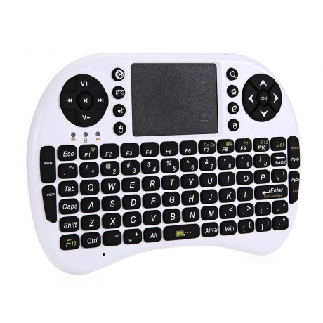 M2S 2.4GHZ WIRELESS QWERTY KEYBOARD TOUCHPAD WITH RECEIVER (WHITE, ENGLISH VERSION)