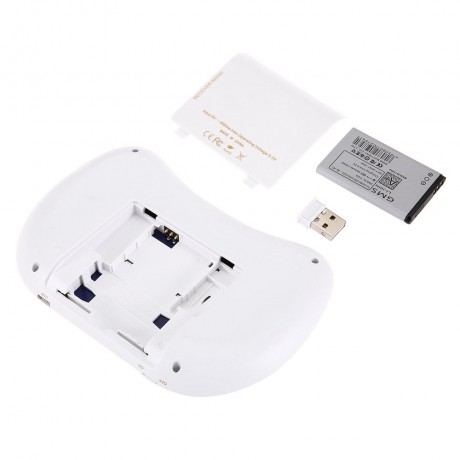 M2S 2.4GHZ WIRELESS QWERTY KEYBOARD TOUCHPAD WITH RECEIVER (WHITE, ENGLISH VERSION)