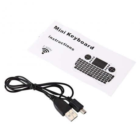 M2S 2.4GHZ WIRELESS QWERTY KEYBOARD TOUCHPAD WITH RECEIVER (WHITE, ENGLISH VERSION)