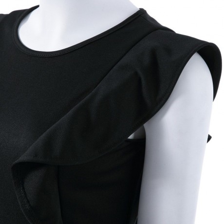 WOMEN'S FLOUNCE JUMPSUIT (BLACK, SIZE S/M/L)
