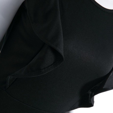 WOMEN'S FLOUNCE JUMPSUIT (BLACK, SIZE S/M/L)