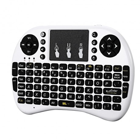 KP - 810 - 21F 2.4GHZ MINI WIRELESS QWERTY KEYBOARD WITH TOUCHPAD MOUSE (WHITE, ENGLISH VE