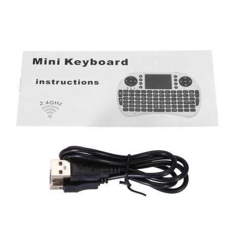 KP - 810 - 21F 2.4GHZ MINI WIRELESS QWERTY KEYBOARD WITH TOUCHPAD MOUSE (WHITE, ENGLISH VE