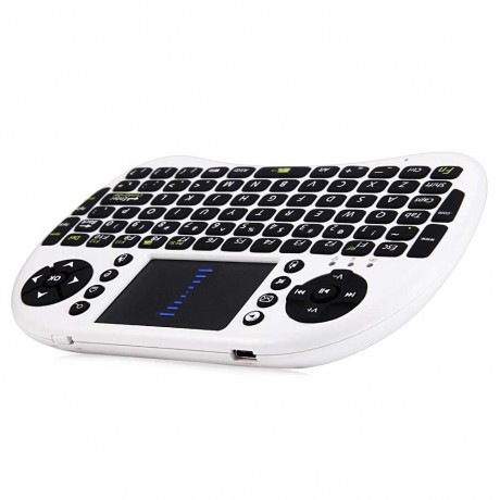 M2S 2.4GHZ WIRELESS QWERTY KEYBOARD TOUCHPAD WITH RECEIVER (WHITE, ENGLISH VERSION)
