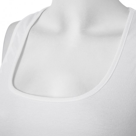 SEXY U-NECK SLEEVELESS TANK TOP   SOLID COLOR BANDAGE SKIRT (WHITE, S/M/L)