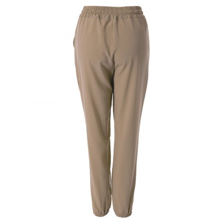 WOMEN'S HAREM PANTS ELASTIC WAIST SOLID COLIR LOOSE-FITTNG (KHAKI, SIZE S/M/L/XL)