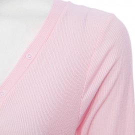 SEXY PLUNGING NECK LONG SLEEVE SKINNY LADIES ROMPER (PINK, SIZE S/M/L/XL)