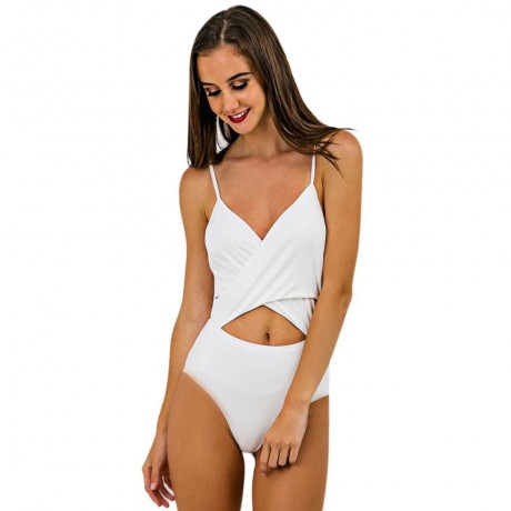 WOMEN'S SEXY SPAGHETTI STRAP BACKLESS ROMPER (WHITE, SIZE S/M/L/XL)