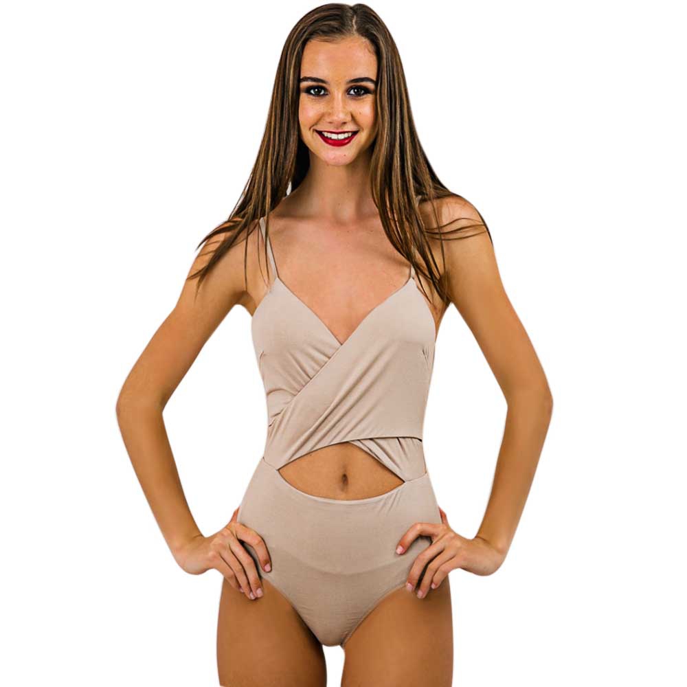 WOMEN'S SEXY SPAGHETTI STRAP BACKLESS ROMPER (KHAKI, SIZE S/M/L/XL)