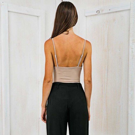 WOMEN'S SEXY SPAGHETTI STRAP BACKLESS ROMPER (KHAKI, SIZE S/M/L/XL)