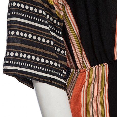 WOMEN'S FASHION RETRO STYLE FLARE SLEEVE ROMPER (BLACK, SIZE S/M/L/XL)