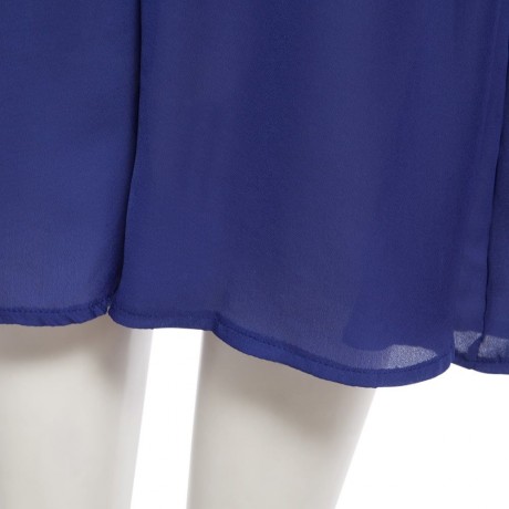 WOMEN'S CASUAL HALTER OFF-THE-SHOULDER LACE-UP DRAWSTRING ROMPER (BLUE, SIZE S/M/L/XL)