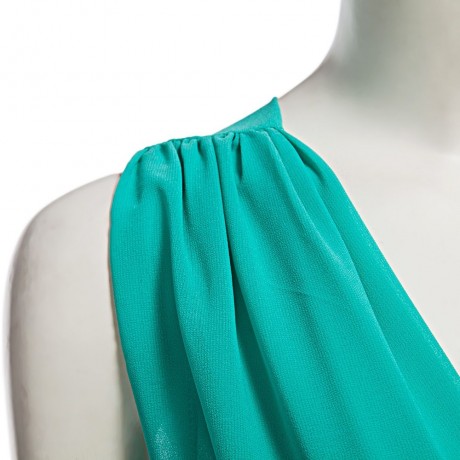 WOMEN'S SLEEVELESS BACKLESS A-LINE ROMPER (LIGHT GREEN, SIZE S/XL)