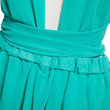 WOMEN'S SLEEVELESS BACKLESS A-LINE ROMPER (LIGHT GREEN, SIZE S/XL)
