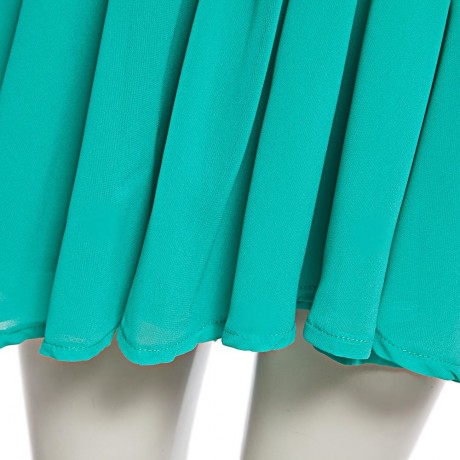 WOMEN'S SLEEVELESS BACKLESS A-LINE ROMPER (LIGHT GREEN, SIZE S/XL)