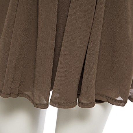WOMEN'S SLEEVELESS BACKLESS A-LINE ROMPER (BROWN, SIZE S/L)