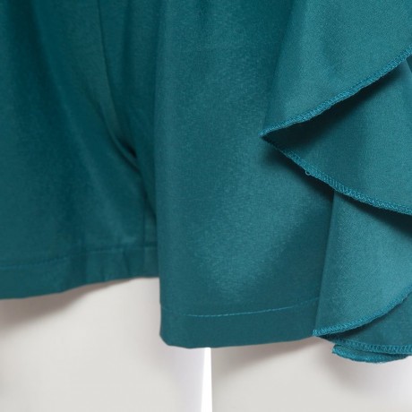 WOMEN'S V-NECK FLOUNCED ROMPER (GREEN, SIZE S/M/L/XL)