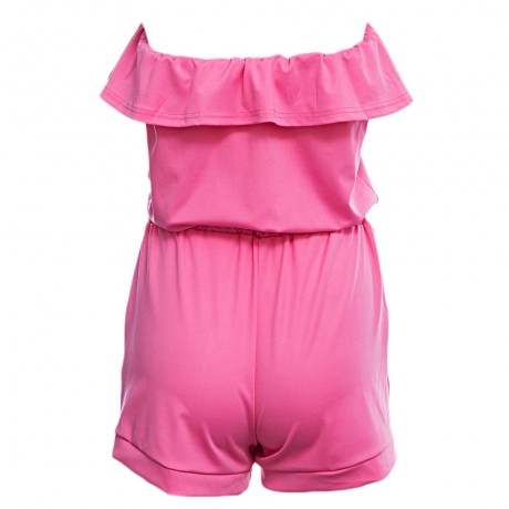 SUMMER SEXY TUBE TOP OFF-THE-SHOULDER ROMPER (ROSE, SIZE S/M/L/XL)