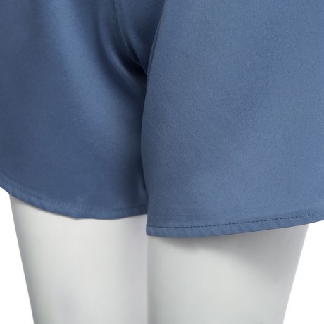 SIMPLE ONE SHOULDER FLOUNCED ROMPER (BLUE, SIZE S/M/L/XL)