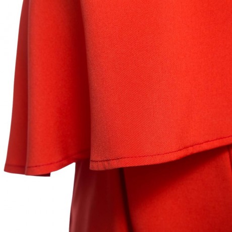 WOMEN'S SEXY STRAPLESS FLOUNCE HIGH WAIST LOOSE ROMPER (RED, SIZE S/M/L/XL)