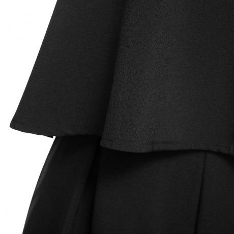 WOMEN'S SEXY STRAPLESS FLOUNCE HIGH WAIST LOOSE ROMPER (BLACK, SIZE S/M/L/XL)