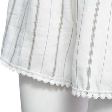 WOMEN SEXY HALTER OFF-THE-SHOULDER LACE-UP BACKLESS STRIPE PRINT STRAIGHT SHEATH LACEWORK 