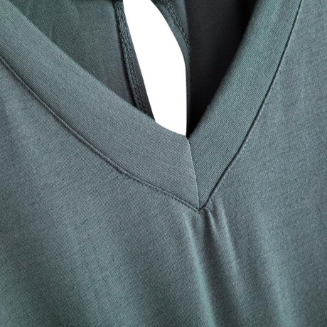 WOMEN'S V-NECK SLEEVELESS BUTTON ELASTIC WAIST POCKET ROMPER (GRAY, SIZE S/L/XL/2XL)