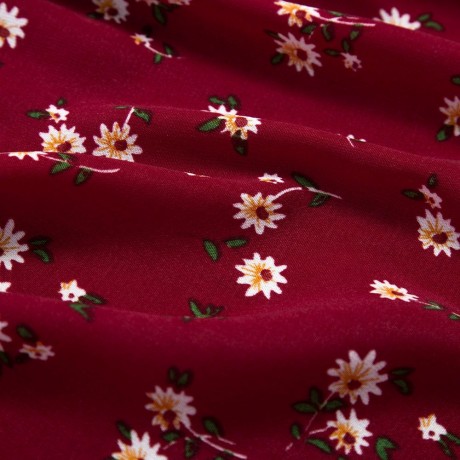 WOMEN SLEEVELESS HOLLOW OUT ELASTIC WAIST POCKET FLORAL PRINT ROMPER (WINE RED, SIZE S/M/L