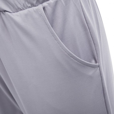 WOMEN'S ELASTIC WAIST POCKET STRAIGHT JUMPSUIT (SMOKY GRAY, SIZE S/M/L/XL)