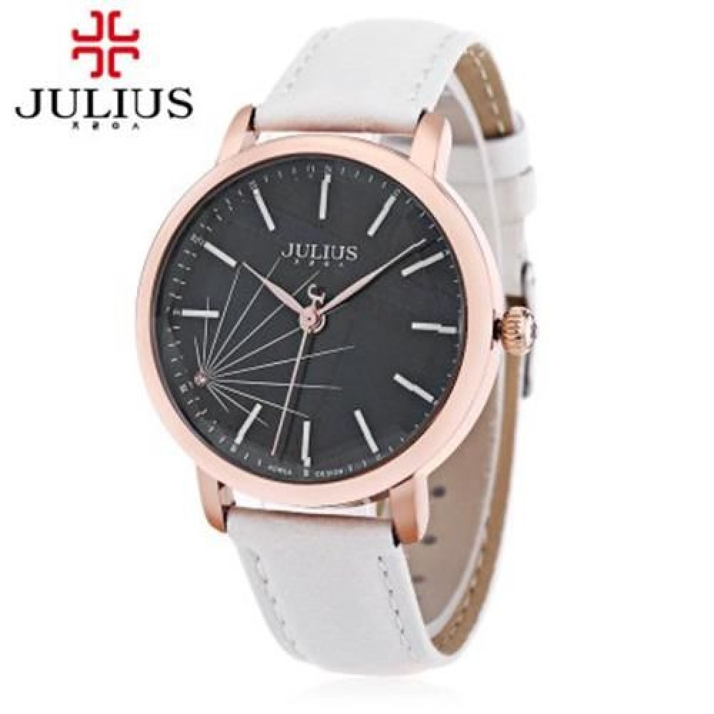 JULIUS JA - 888 WOMEN QUARTZ WATCH ARTIFICIAL DIAMOND DIAL SOLID MIRROR 3ATM WRISTWATCH (W
