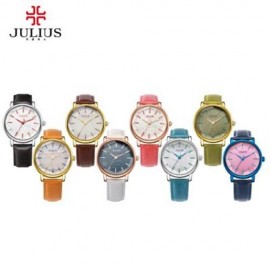 JULIUS JA - 888 WOMEN QUARTZ WATCH ARTIFICIAL DIAMOND DIAL SOLID MIRROR 3ATM WRISTWATCH (W