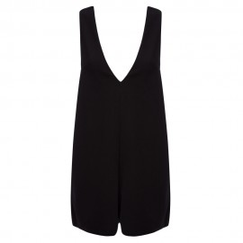 WOMEN'S V-NECK LOOSE-FITTING ROMPER (BLACK, SIZE S/M/L/XL)
