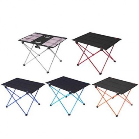 DK - 1 ALUMINUM ALLOY TABLE FOLDING DESK OUTDOOR CAMPING ACCESSORY (DEEP BLUE)