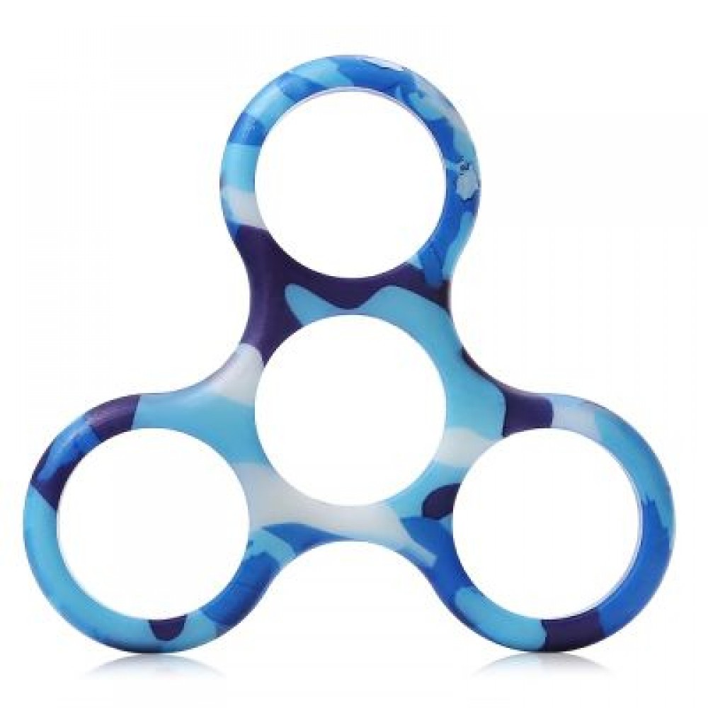 FASHION FRAME FOR TRIANGLE FINGER GYRO HAND SPINNER (BLUE CAMOUFLAGE)