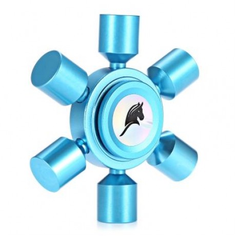 KELIMA ALUMINUM ALLOY ADHD FIDGET HAND SPINNER RUDDER SHAPE (BLUE)