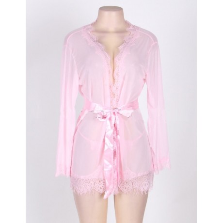 PLUS SIZE / SAIZ BESAR BABYDOLL SET (PINK, SIZE XL/3XL)