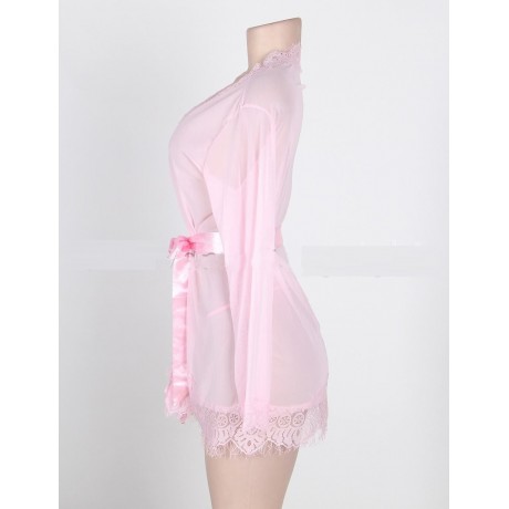 PLUS SIZE / SAIZ BESAR BABYDOLL SET (PINK, SIZE XL/3XL)