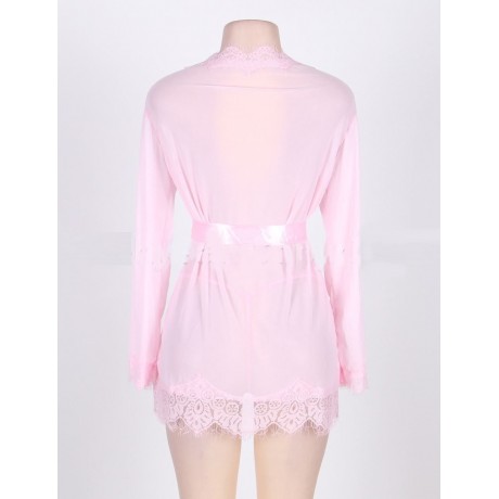 PLUS SIZE / SAIZ BESAR BABYDOLL SET (PINK, SIZE XL/3XL)