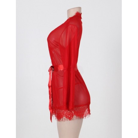 PLUS SIZE / SAIZ BESAR BABYDOLL SET (RED, SIZE XL/3XL)