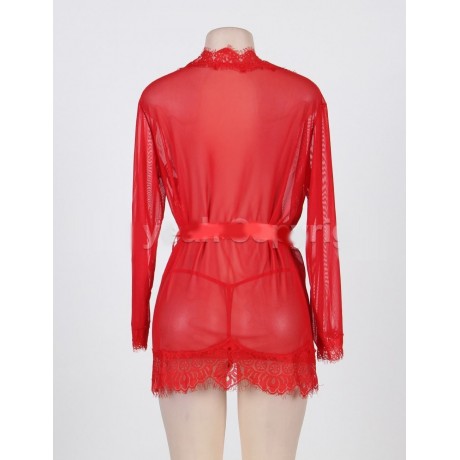 PLUS SIZE / SAIZ BESAR BABYDOLL SET (RED, SIZE XL/3XL)