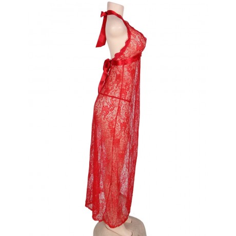 PLUS SIZE / SAIZ BESAR BABYDOLL SET (RED, 5XL)