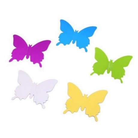 12PCS DIY 3D BUTTERFLY WALL STICKER PS ART DECAL MIRROR WINDOW SHOWCASE ORNAMENT (GREEN)
