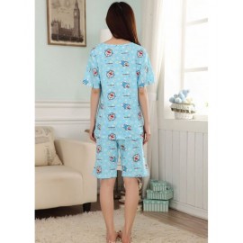2PCS DORAEMON SHORT SLEEVE PYJAMAS (M/L/XL)