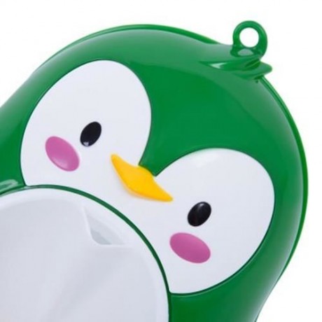 SEPARABLE SUSPENSIBLE LOVELY PENGUIN SHAPE BOYS STANDING URINAL (GREEN)