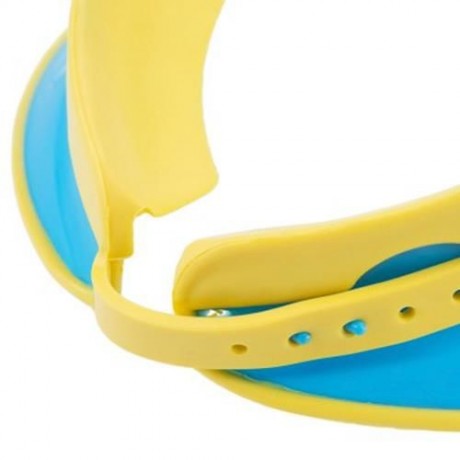 ADJUSTABLE WATERPROOF HAIR WASH SHIELD SHAMPOO CAP FOR CHILDREN (BLUE)