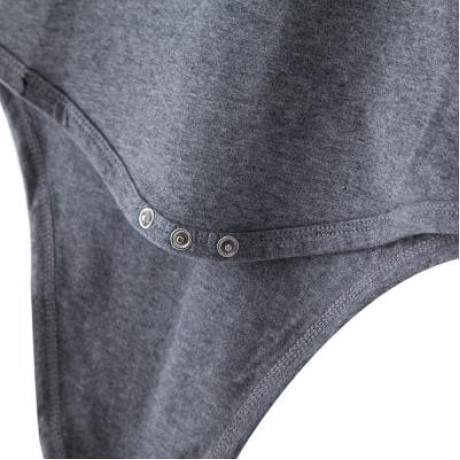 SWEET JEWEL COLLAR SHORT SLEEVE BOWKNOT LETTER PRINTED NEWBORN BABIES ROMPER (GRAY)